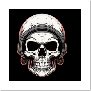 Skull with Helmet Posters and Art